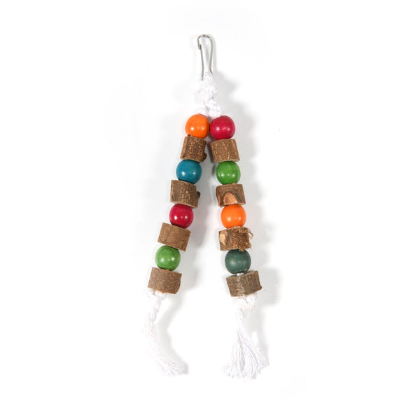 Natural Colourful Wooden Bird Cage Hanging Toy
