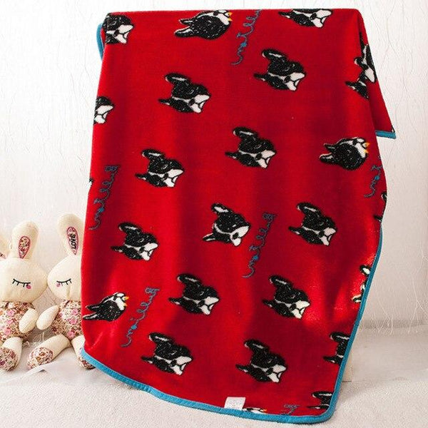 DONE Soft Fleece French Bulldog & Bull Terrier Design Blankets - Your Little Pet Store