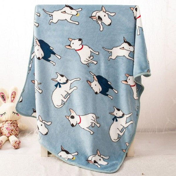 DONE Soft Fleece French Bulldog & Bull Terrier Design Blankets - Your Little Pet Store