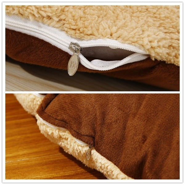 Comfy Plush Dog Lounger Bed