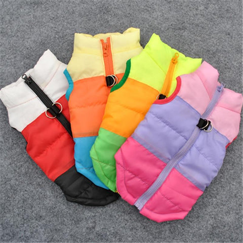 Colourful Dog Puffer Jacket - Your Little Pet Store