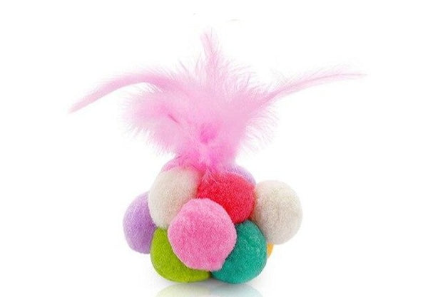 DONE Cat Faux Feather Ball - Your Little Pet Store