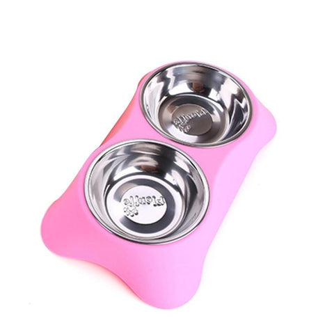 DONE Raised Double Stainless Steel Pet Bowl - Your Little Pet Store