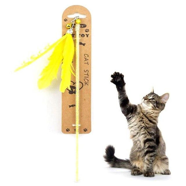 Cat Feather Teaser Wand - Your Little Pet Store