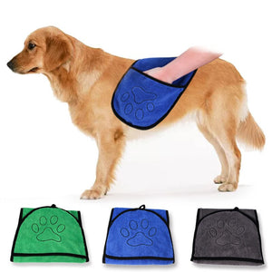 Microfiber Super Absorbent Pet Drying Towel Blanket With Pocket