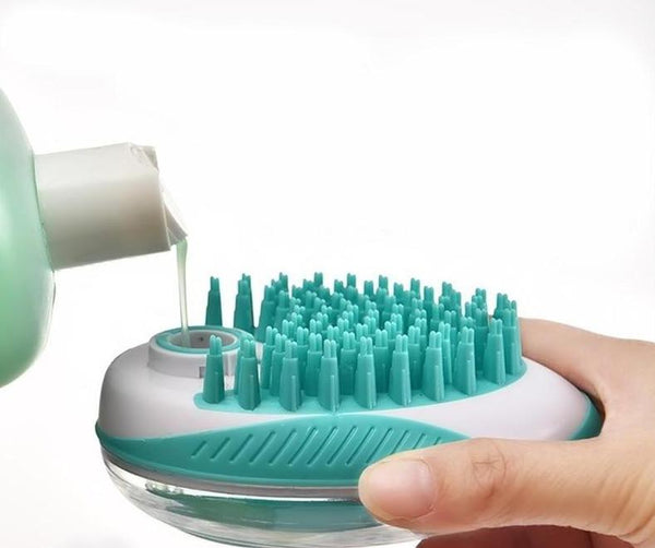 Silicone Dog Shampoo Bath Brush - Your Little Pet Store