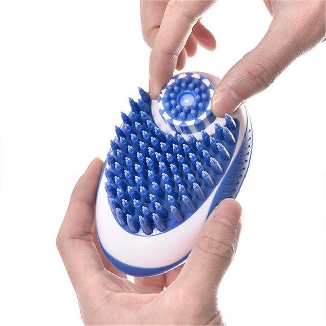 Silicone Dog Shampoo Bath Brush - Your Little Pet Store