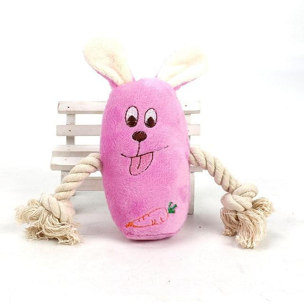 DONE Animal On Rope Plush Toy - Your Little Pet Store
