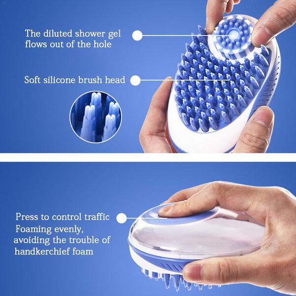 Silicone Dog Shampoo Bath Brush - Your Little Pet Store